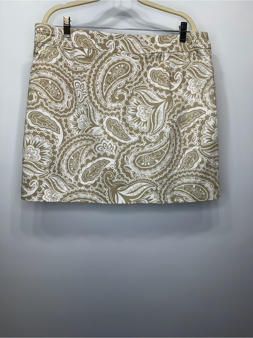 croft & barrow tan paisley skort | size 16 regular - Picture 4 of 9